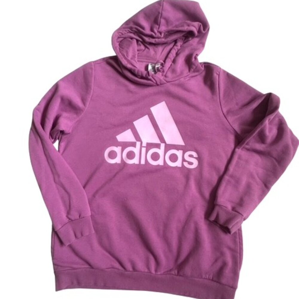 Adidas Logo HOODIE Women's Size 1X Raspberry - Picture 5 of 8